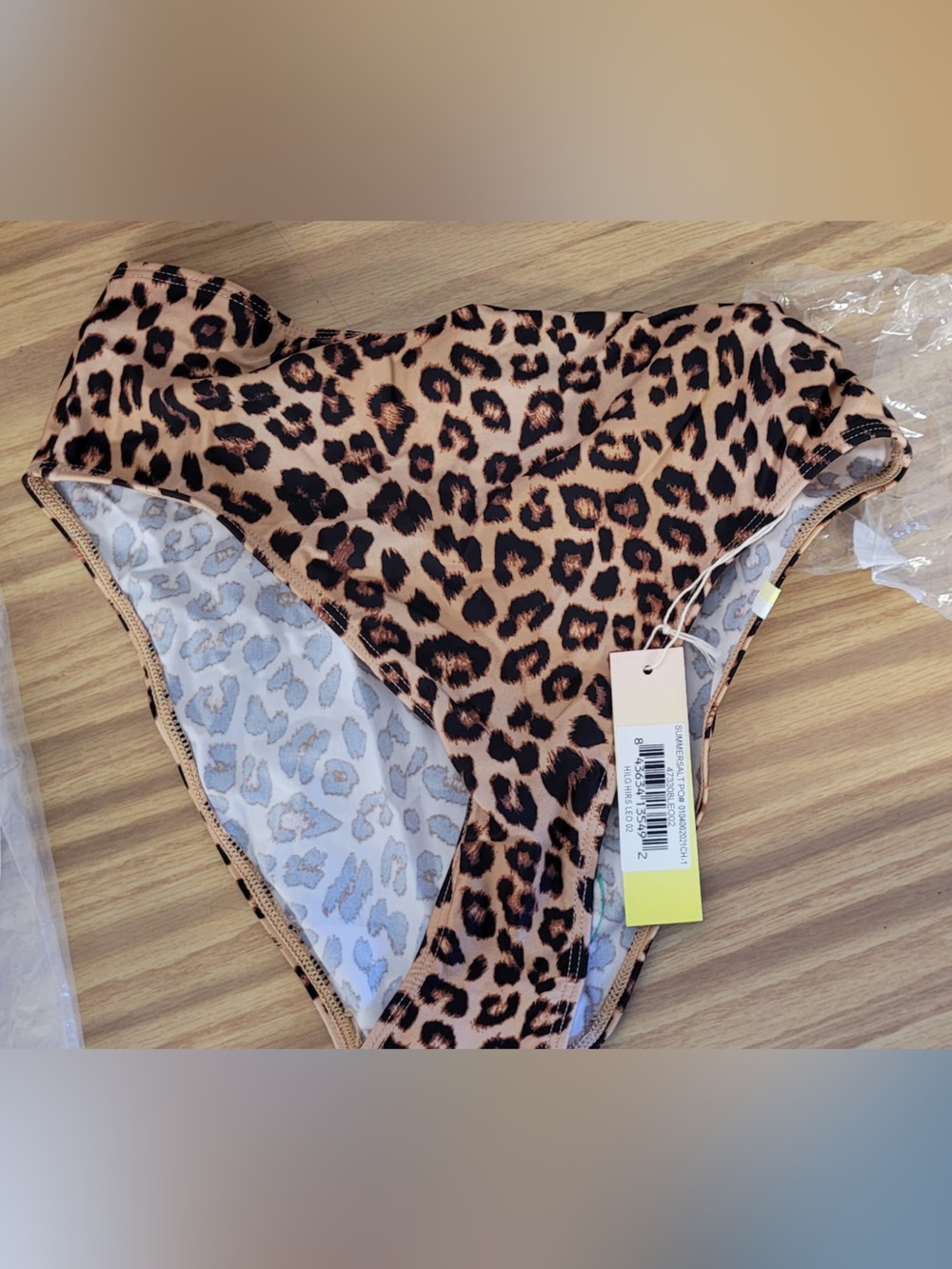 Leopard Print Bikini- Tan and Black - Picture 3 of 5